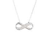 Stylish Eternity 925 Sterling Silver Necklace studded with CZ